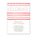 Striped Style - Party Invitation - Scallop